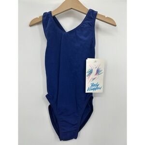 Body Wrappers Girls Blue Dance Leotard Size 4-6